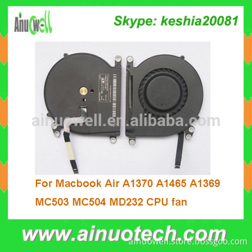 Laptop cpu fan for Macbook Air A1370 A1465 A1369 MC503 MC504 MD232 laptop internal fan mainboard cooler
